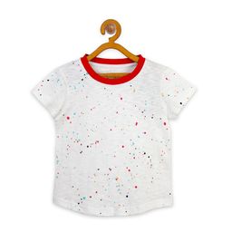 YK Girls Off-White & Red Printed Round Neck T-shirt-picture-16