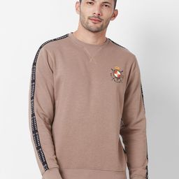 GIORDANO Round Neck Applique Sweatshirt-image-57