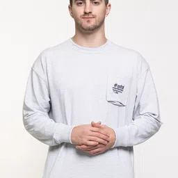 Club York Men Grey Melange Cotton Sweatshirt-picture-30