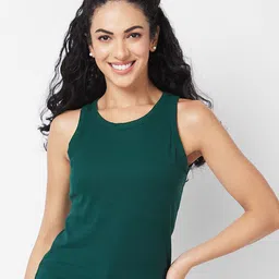 SPYKAR Self Design Round Neck Sleeveless Cotton T-shirt-image-15