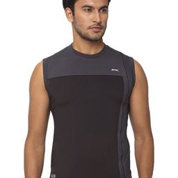 Black Panther Men Colourblocked High Neck Dri-FIT Pockets T-shirt-image-71