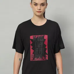 MKH Typography Printed Drop-Shoulder Sleeves Dri-FIT Relaxed Fit T-shirt-16