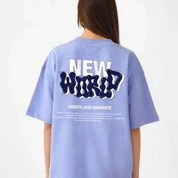 MISCHIEF MONKEY Printed Round Neck Short Sleeves Cotton T-shirt-image-85