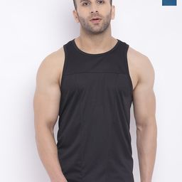 CHKOKKO Pack Of 2 Men Solid Round Neck Sleeveless T-shirt-picture-46