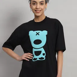 GRIFFEL Graphic Printed Drop-Shoulder Sleeves Oversized Cotton T-shirt-image-53