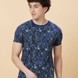 Being Human Abstract Printed Round Neck Casual T-shirt-image-64
