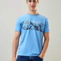 TIM PARIS Men Graphic Printed Round Neck Cotton T-shirt-picture-34