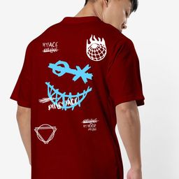 STATUS MANTRA Graphic Printed Oversized Pure Cotton T-shirt-image-95