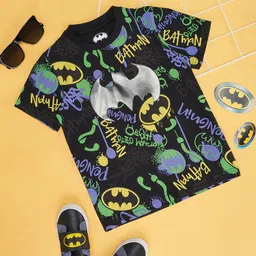 Pantaloons Junior Boys Batman Graphic Printed Pure Cotton T-shirt-image-37