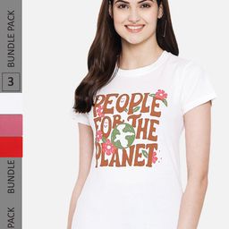 Fabflee Pack Of 3 Typography Printed Cotton Casual T-shirt-picture-25