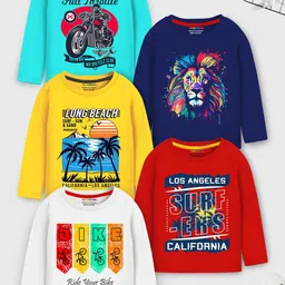YK X Trampoline Boys Typography 5 Printed Pockets T-shirt-image-53