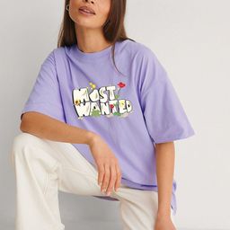 MISCHIEF MONKEY Typography Printed Drop-Shoulder Sleeves Oversized Cotton T-shirt-image-42