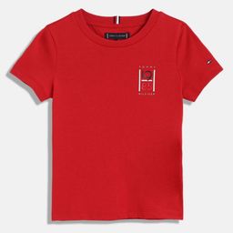 Tommy Hilfiger Boys Typography Printed Round Neck Cotton T-shirt-97