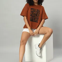 Funday Fashion Women Typography Printed Pockets T-shirt-3