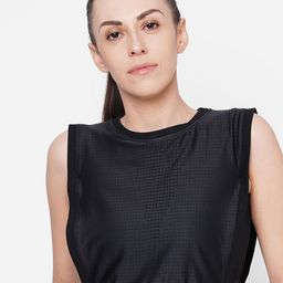 Tuna London Self Design Relaxed Fit Sleeveless Crop Top-image-47