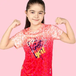 Naughty Ninos Girls Typography Printed Rapid-Dry Sports T-shirt-image-11