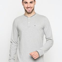 Basics Men Henley Neck Extended Sleeves Pockets T-shirt-picture-12