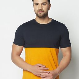 GLITO Colourblocked Cotton T-shirt-image-66