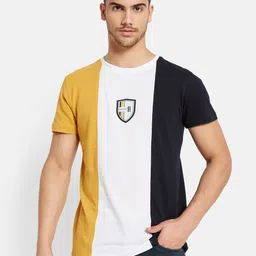 Octave Colourblocked Cotton T-shirt-image-85