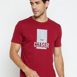 Mast & Harbour Typography Printed Round Neck Casual Knitted Pure Cotton T-shirt-picture-24