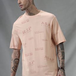 WROGN Typography Printed Drop-Shoulder Sleeves Casual T-shirt-image-75