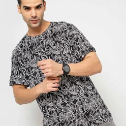 Celio Floral Printed Cotton T-shirt-image-65