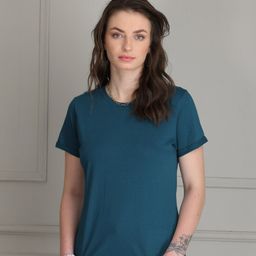 TITTLI Round Neck Pure Cotton Casual T-shirt-11