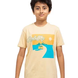 BAESD Boys Graphic Printed Round Neck Pure Cotton T-shirt-image-37