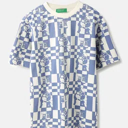 United Colors of Benetton Boys Abstract Printed Round Neck Pure Cotton T-shirt-image-35