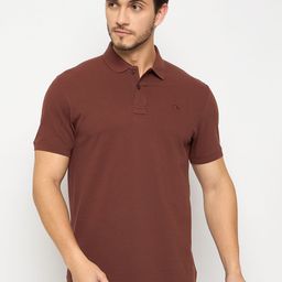 98 Degree North Men Solid Polo Collar Pure Cotton T-shirt-image-93