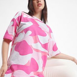 Bewakoof Camo Printed Oversized T-shirt-image-31