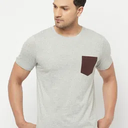 GLITO Men Round Neck Pockets T-shirt-image-35