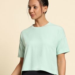 Van Heusen Drop Shoulder Anti Odour UV Protection Cropped Yoga T-shirt-35