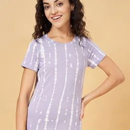 Ajile by Pantaloons Tie and Dye Dyed Round Neck Short Sleeves Cotton T-Shirt-image-8