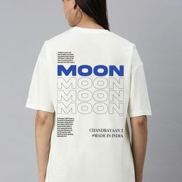 Harvard Typography Printed Drop-Shoulder Sleeves Cotton T-Shirt-image-98