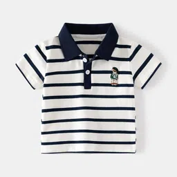 StyleCast Boys Striped Polo Neck Tshirt-image-104