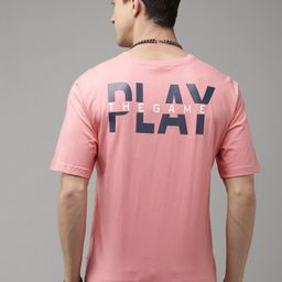 Kryptic Typography Printed Oversized Pure Cotton T-shirt-image-94