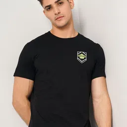 Celio Graphic Printed Cotton T-shirt-image-59