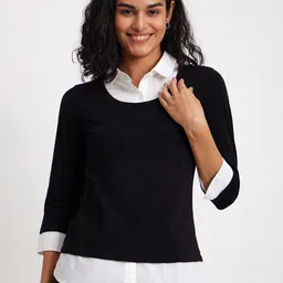 FableStreet Solid Round Neck T-shirt-12