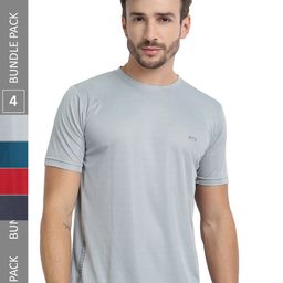 FTX Pack Of 4 Regular Fit Round Neck Dry Fit Sports T-shirt-image-42