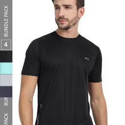 FTX Pack Of 4 Regular Fit Round Neck Dry Fit Sports T-shirt-image-84