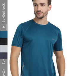 FTX Pack Of 4 Regular Fit Round Neck Dry Fit Sports T-shirt-image-83