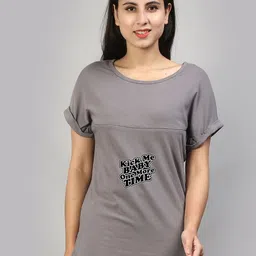 SillyBoom Round Neck Printed Maternity & Feeding T-shirt-image-73