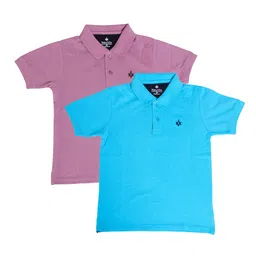 BAESD Boys Pack of 2 Cotton Short Sleeves Polo Collar Pockets T-shirts-image-38
