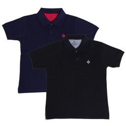 BAESD Boys Pack of 2 Polo Collar Cotton T-shirts-image-52
