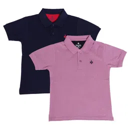BAESD Boys Pack Of 2 Polo Collar Cotton T-shirt-image-87