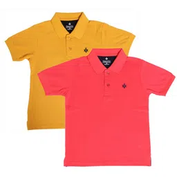 BAESD Boys Pack of 2 Cotton Short Sleeves Polo Collar Pockets T-shirts-image-25