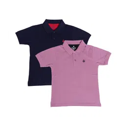 BAESD Boys Pack of 2 Polo Collar Cotton T-shirt-32