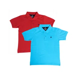 BAESD Boys Pack of 2 Cotton Short Sleeves Polo Collar Pockets T-shirts-picture-20