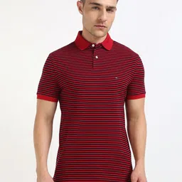 Tommy Hilfiger Men Striped Polo Collar Cotton T-shirt-picture-37